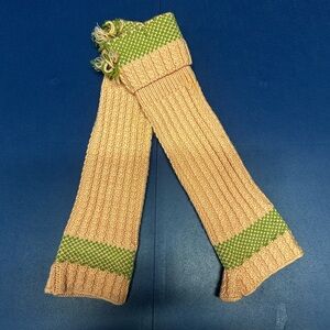 Y2K juicy couture vintage wool Gloves , peach and green